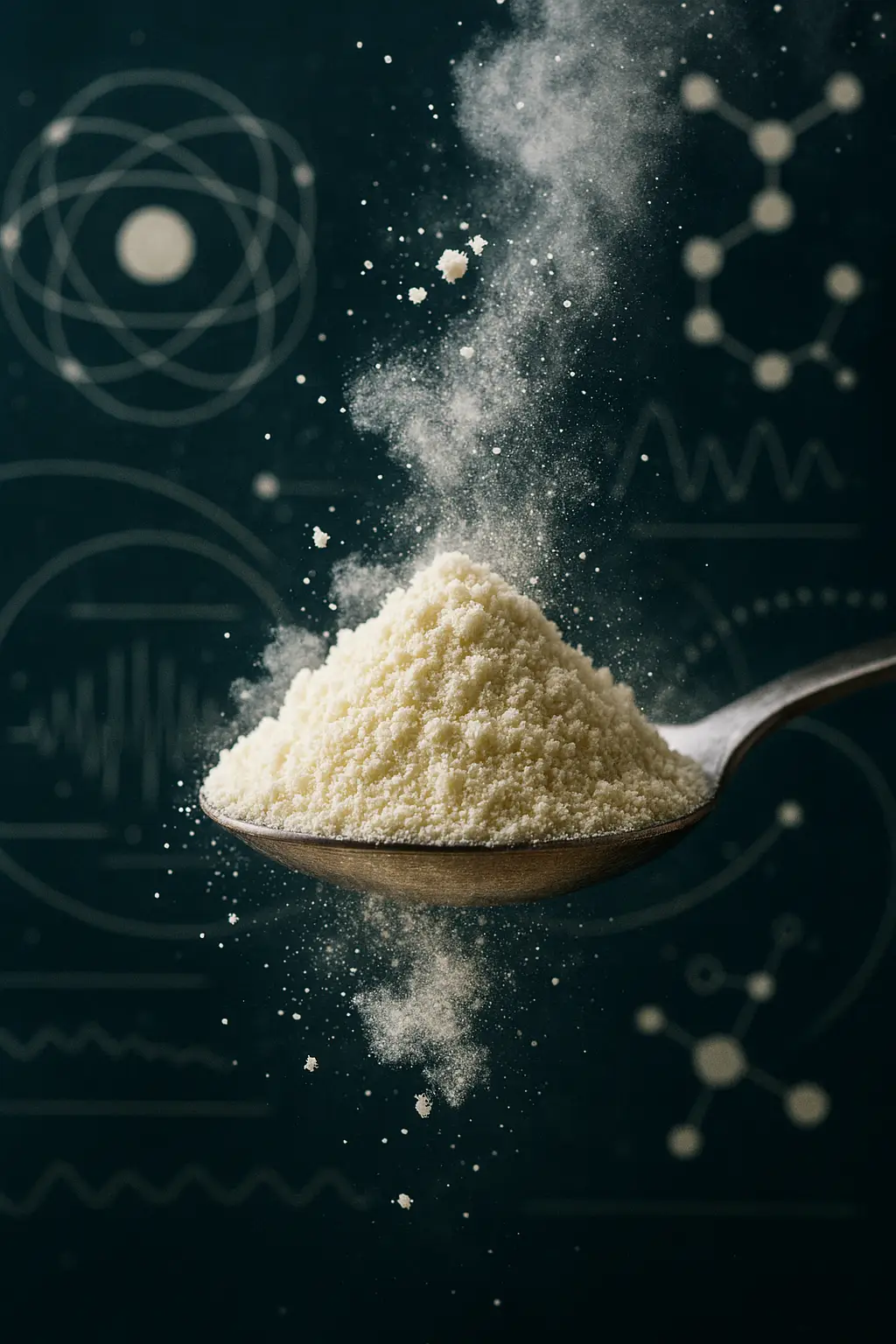 spoon of milk powder